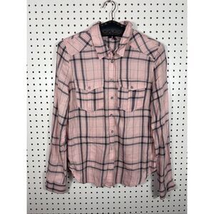 Paige plaid button down shirt size s